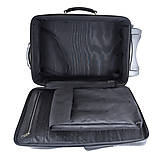 Veľké tašky - Celokožený cestovný kufor v čiernej farbe, tmavé kovanie - 15607994_