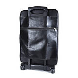 Veľké tašky - Celokožený cestovný kufor v čiernej farbe, tmavé kovanie - 15607998_
