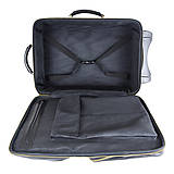 Veľké tašky - Celokožený cestovný kufor v čiernej farbe, staromosádzne kovanie - 15608018_