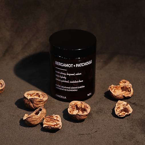 BERGAMOT + PATCHOULI sójová sviečka
