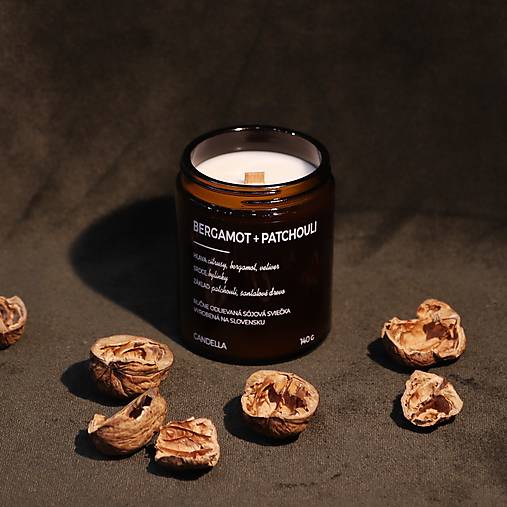BERGAMOT + PATCHOULI sójová sviečka