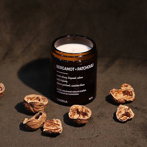 BERGAMOT + PATCHOULI sójová sviečka