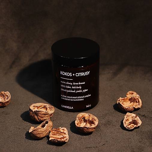 KOKOS + CITRUSY sójová sviečka