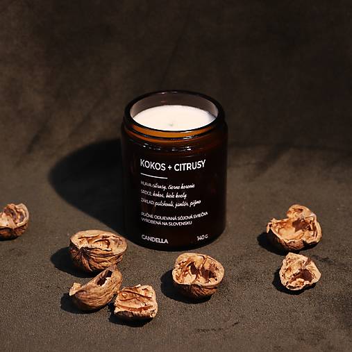 KOKOS + CITRUSY sójová sviečka