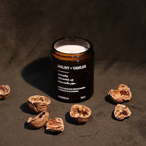 Sviečky - MALINY + VANILKA sójová sviečka - 15608362_