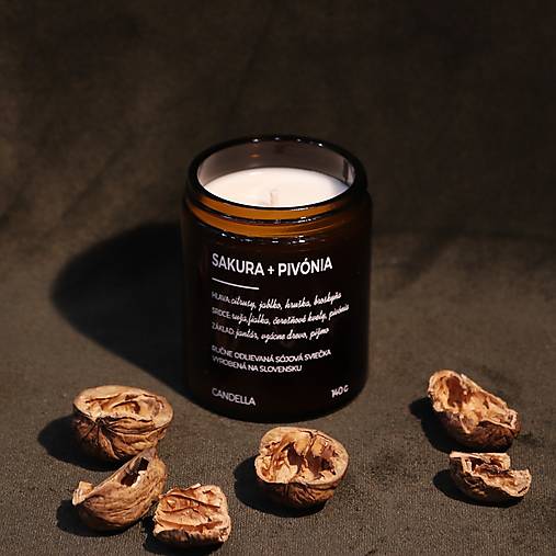 SAKURA + PIVÓNIA sójová sviečka