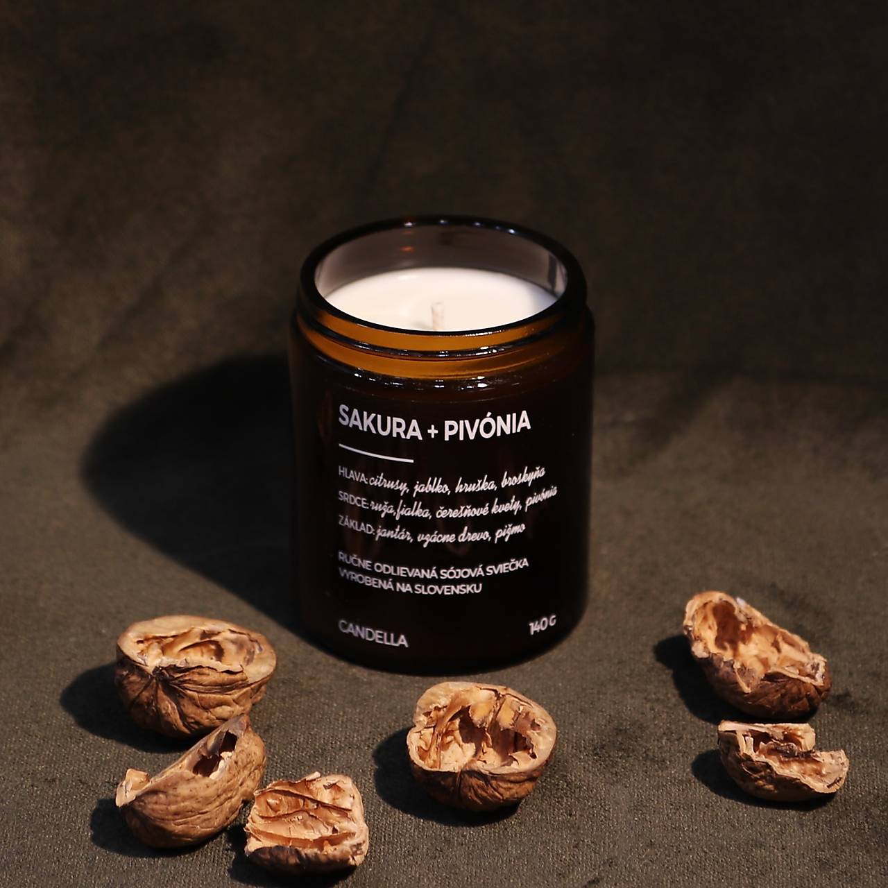 SAKURA + PIVÓNIA sójová sviečka