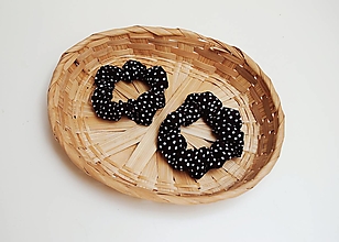 Detské doplnky - Upcyklované scrunchies 'bodkované leto' - 15607529_