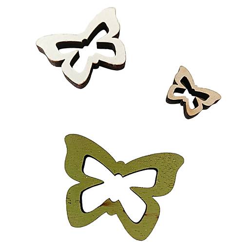 Polotovary - Dekoračný drevený výrez 8 ks - Vintage motýľ CAN06 - 15608558_