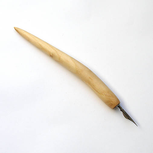 Papiernictvo - Drevené kaligrafické pierko - lieskové - 15608942_