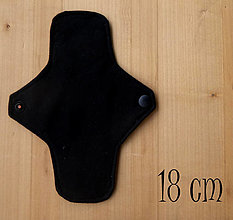 Úžitkový textil - Slipová vložka nepremokavá 18 cm čierna - 15610221_