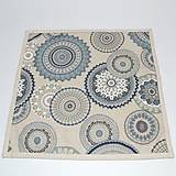 Úžitkový textil - ROMANA - modro tyrkysová mandala - obliečka na vankúš(2) 40x40 - 15610172_