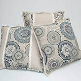 Úžitkový textil - ROMANA - modro tyrkysová mandala - obliečka na vankúš(2) 40x40 - 15610177_