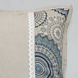 Úžitkový textil - ROMANA - modro tyrkysová mandala - obliečka na vankúš(3) 40x40 - 15610318_
