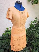 Šaty - Ľanové šaty s madeirou  - vzorok vypredaj  -50% 19,50€€ - 15610076_