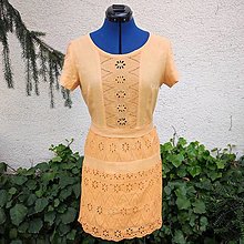 Šaty - Ľanové šaty s madeirou  - vzorok vypredaj  -50% 19,50€€ - 15610079_