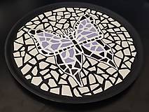 Dekorácie - Mozaikový podnos "Motýľ" | 35 cm | bytové dekorácie | mozaika - 15610797_