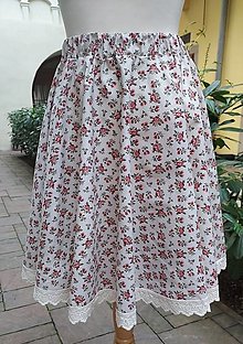 Sukne - Dámska romantická kruhová sukňa ,,anglická ružička" - 15611898_