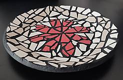 Dekorácie - Mozaikový tanier "Kvet" | 25 cm | bytové dekorácie | mozaika - 15611083_