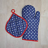 Úžitkový textil - chňapka rukavice + malá chňapka v soupravě - 15614040_