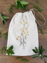 Úžitkový textil - Ľanové vrecúško na bylinky - varianty - 15614950_