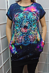 Blúzky a košele - Tunika s kapsami - mandala S - XXXL - 15615791_