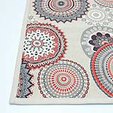 Úžitkový textil - ROMANA - čierno červená mandala - obliečka na vankúš(2) 40x40 - 15613026_