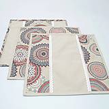 Úžitkový textil - ROMANA - čierno červená mandala - obliečka na vankúš(2) 40x40 - 15613028_