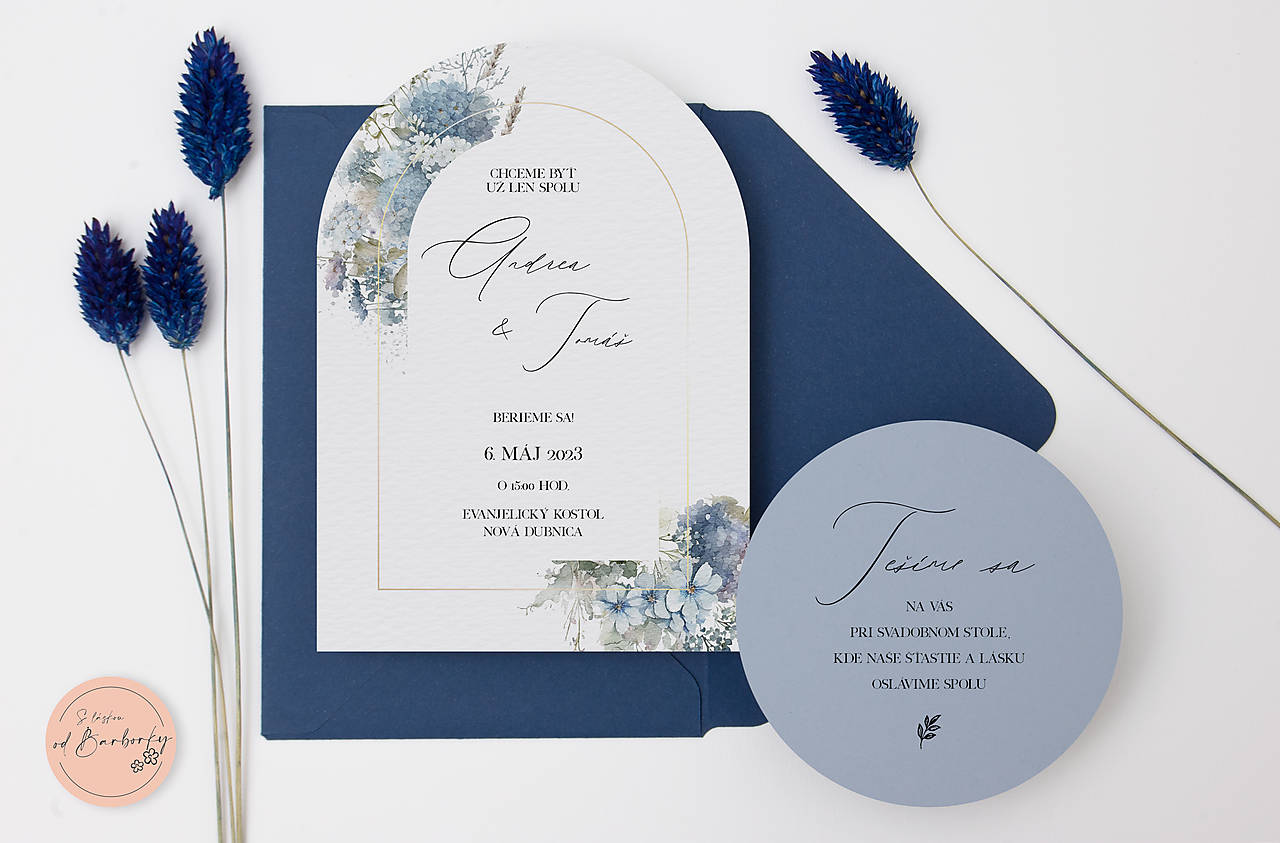 Svadobné oznámenie B#92 (LEPIACA ETIKETA NA VÍNO ALEBO INÝ ALKOHOL (vodeodolná))