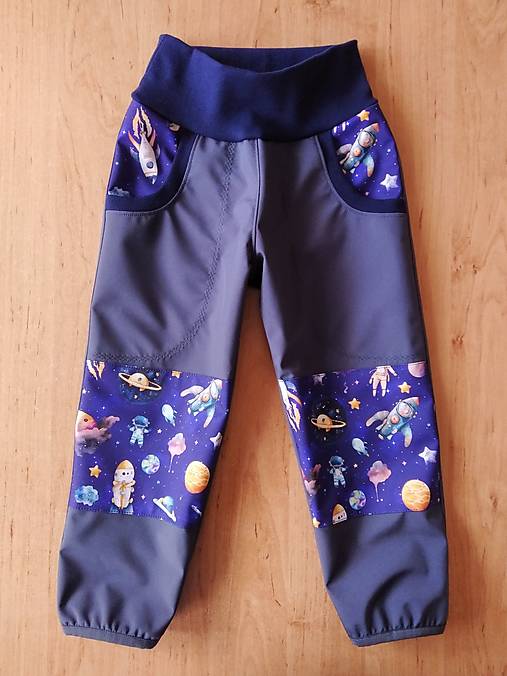 Detské oblečenie - Softshellky vesmír  (104) - 15613979_