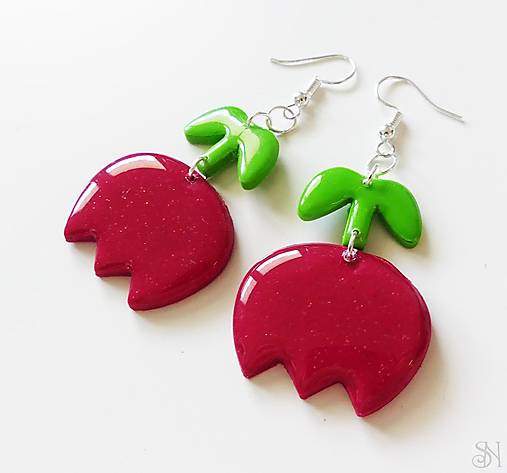 Náušnice - Visiace handmade náušnice tulipány - 15616098_