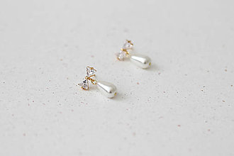 Náušnice - Svadobné perlové náušnice - 15616842_