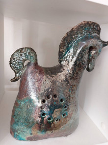 Sochy - Keramika, Stříbro Koník - 15617922_