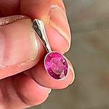 Náhrdelníky - Pink Tourmaline Ag925 Pendant / Prívesok s turmalínom ružovým P0021 - 15620478_