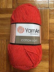 Galantéria - Yarn Art Cotton Soft červená - 15619267_