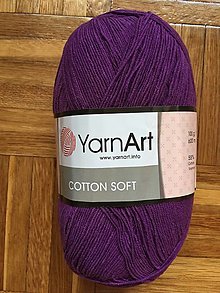 Galantéria - Yarn Art Cotton Soft fialová - 15619269_