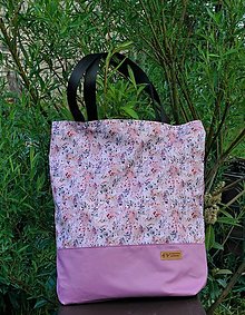 Veľké tašky - Taška veľká ružové kvietky - 15619794_