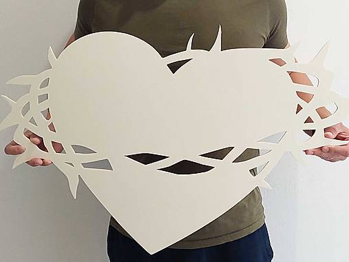 Srdce s Ježišovou korunou - Božské Srdce 80cm