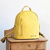 Batohy - Kožený batoh *Yellow* - 15618358_