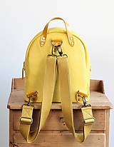 Batohy - Kožený batoh *Yellow* - 15618359_