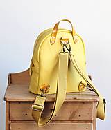 Batohy - Kožený batoh *Yellow* - 15618361_