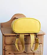Batohy - Kožený batoh *Yellow* - 15618364_
