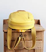Batohy - Kožený batoh *Yellow* - 15618365_