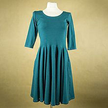 Šaty - Dámske smaragdové šaty - 15618650_