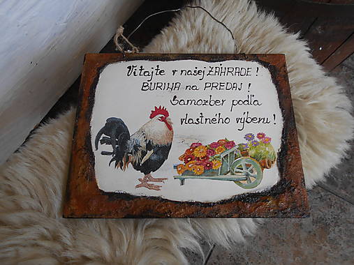 Tabuľky - Záhradná tabuľka - 15620374_