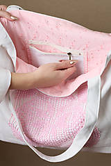 Veľké tašky - Veľká taška s ružovou aplikáciou - 15619026_