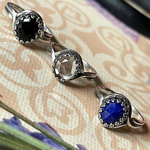 Lapis Lazuli Antique Silver Ring  / Vintage prsteň s lazuritom brúseným