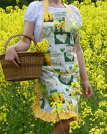 Iné oblečenie - Zásterka žltá jar - 15622048_