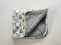 Detský textil - VLNIENKA Ovčie rúno deka 100% MERINO TOP SUPER WASH Grey Safari Mint zelená - 15623602_