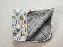 Detský textil - VLNIENKA Ovčie rúno deka 100% MERINO TOP SUPER WASH Grey Safari Mint zelená - 15623603_